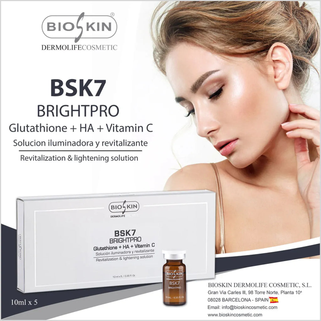 BIOSKIN - BSK7 BRIGHTPRO - Brightening Serum with Glutathione + Vitamin C + HA - Made in Spain
