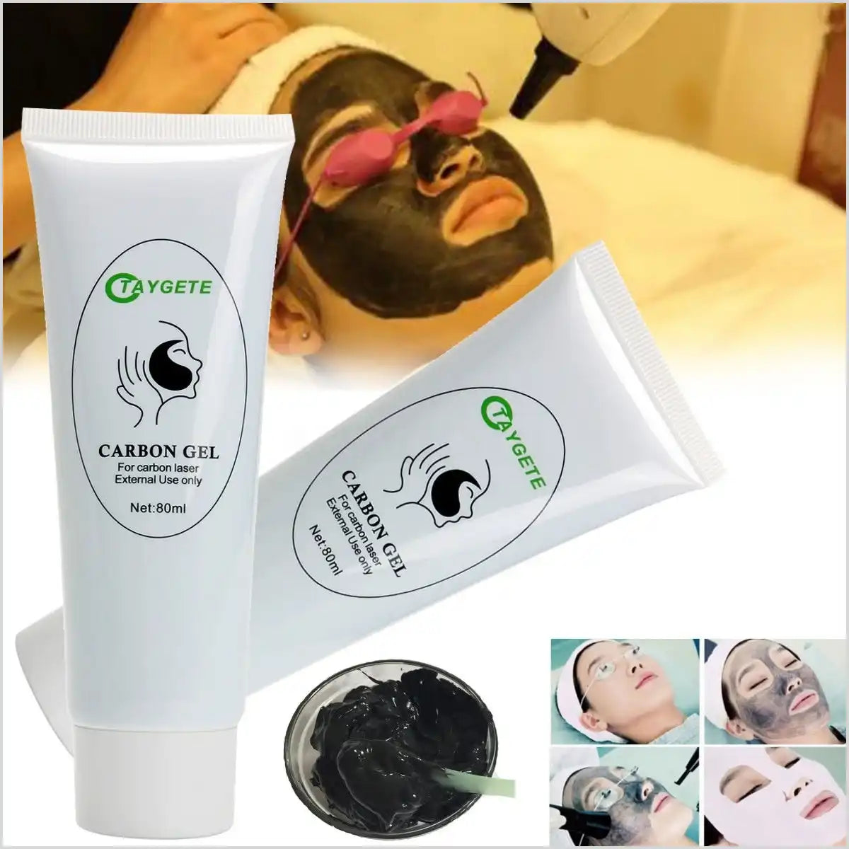 Black Carbon Gel Deep Cleaning Moisturizing Face Cream For ND Yag Laser Skin Rejuvenation Removal Blackhead Whitening Skin Care
