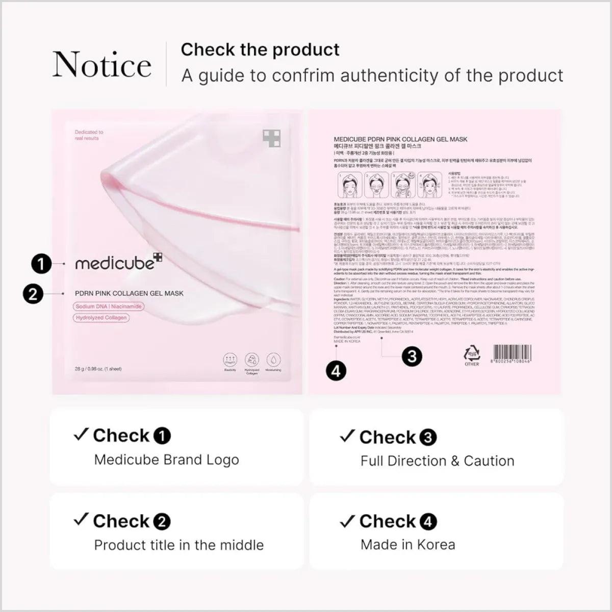 Medicube Salmon PDRN Pink Collagen Jelly Gel Mask - Made in Korea