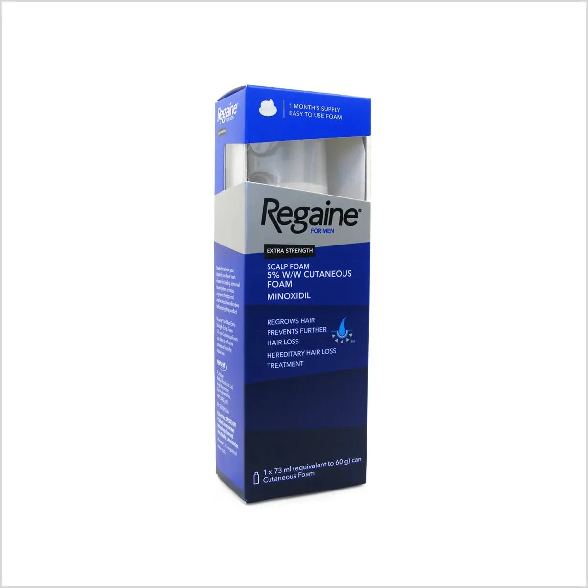 Men's Rogaine/Regaine 5% Minoxidil Foam for Hair Loss and Hair Regrowth