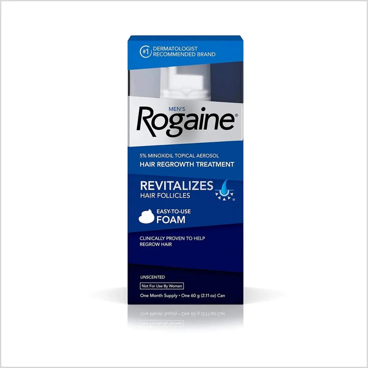Men's Rogaine/Regaine 5% Minoxidil Foam for Hair Loss and Hair Regrowth