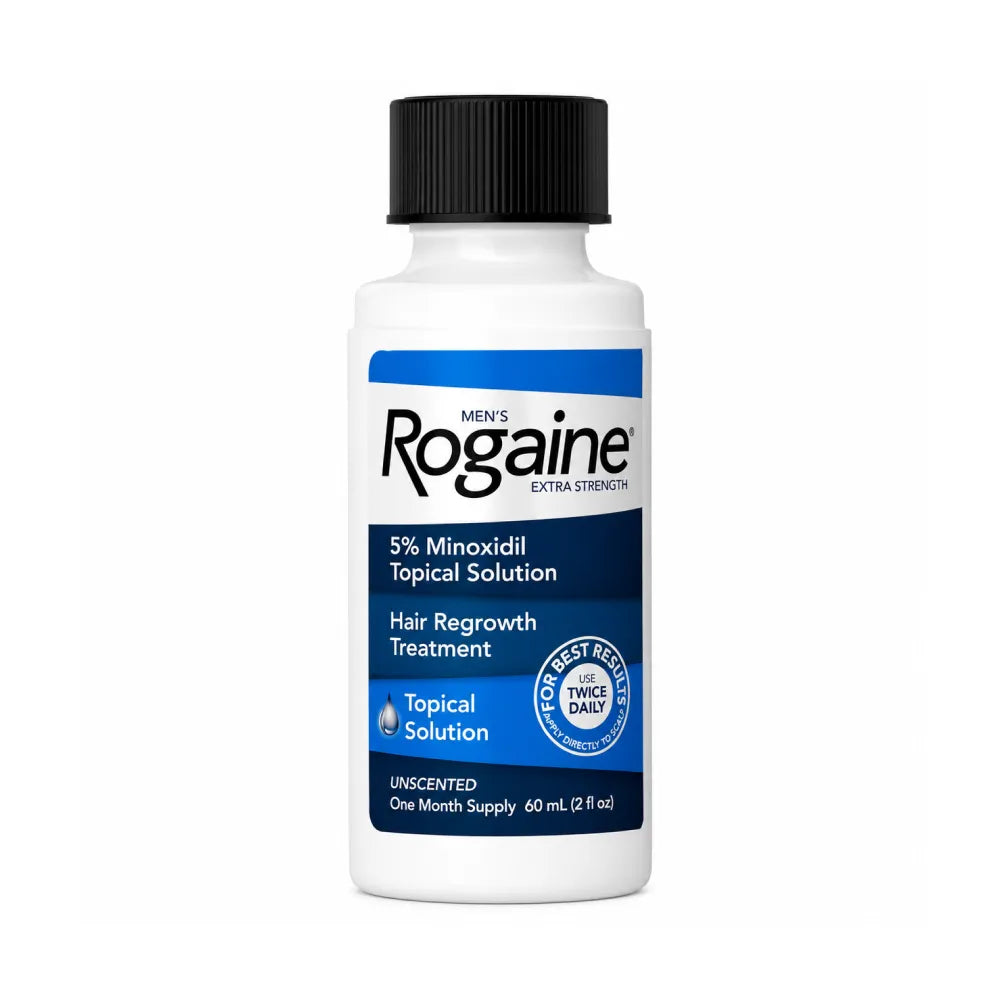 Men's Rogaine/Regaine Minoxidil Topical Solution - Extra Strength 5% - Hair Loss and Regrowth
