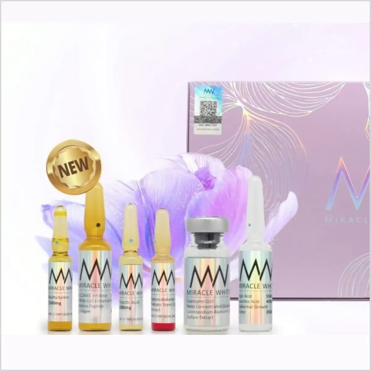Miracle White Glutathione 60000mg Whitening Injections