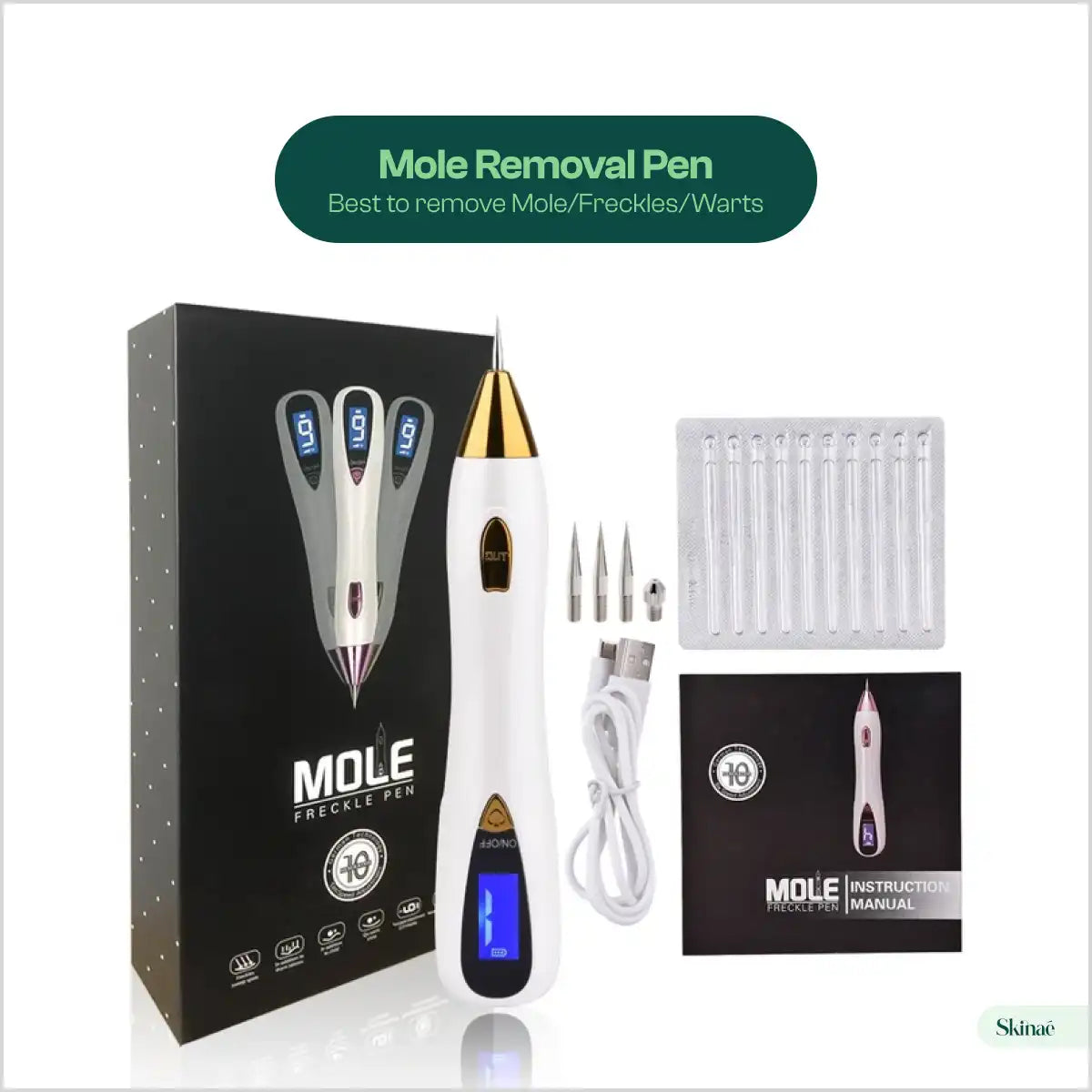 Min Freckle Mole Removal Pen Portable Removal Spot Without Hurting Skin Laser Plasma Pen Mole Tattoo Beauty Tools