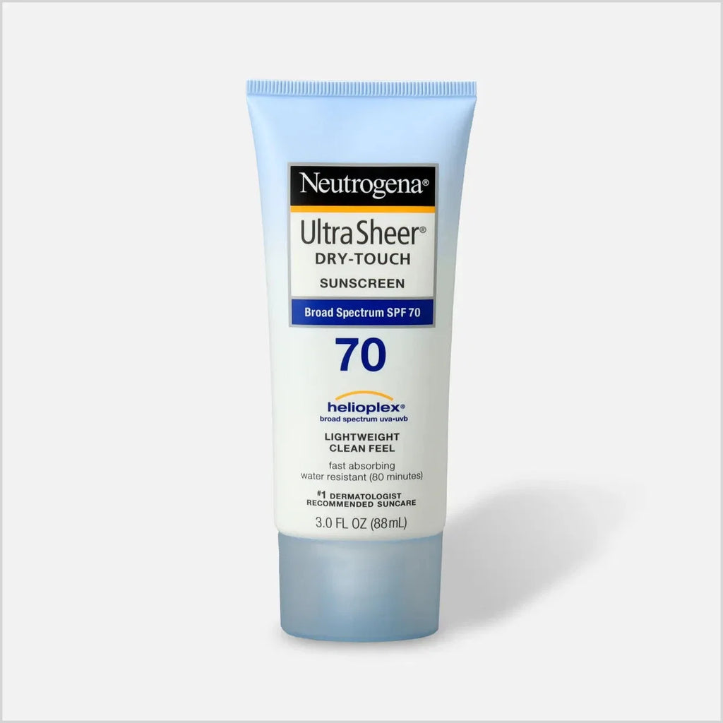Neutrogena® Ultra Sheer® Dry-Touch Sunscreen Lotion Broad Spectrum SPF 70, 3 Fl. Oz - Made in USA