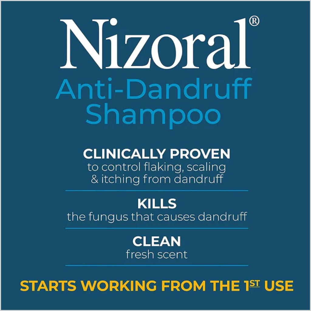 Nizoral Anti-Dandruff Shampoo with 1% Ketoconazole, Fresh Scent, 7 Fl Oz - Made in USA