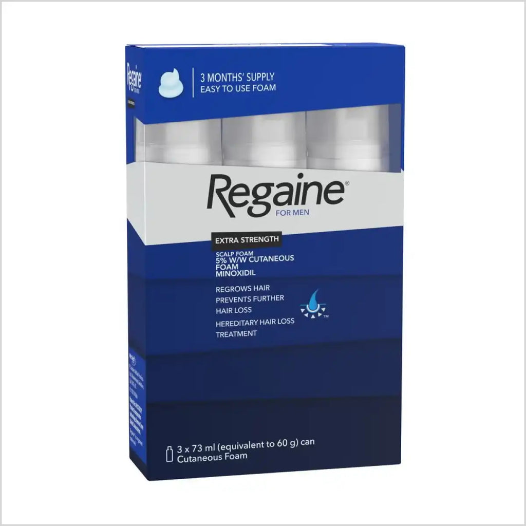 Men's Rogaine/Regaine 5% Minoxidil Foam for Hair Loss and Hair Regrowth