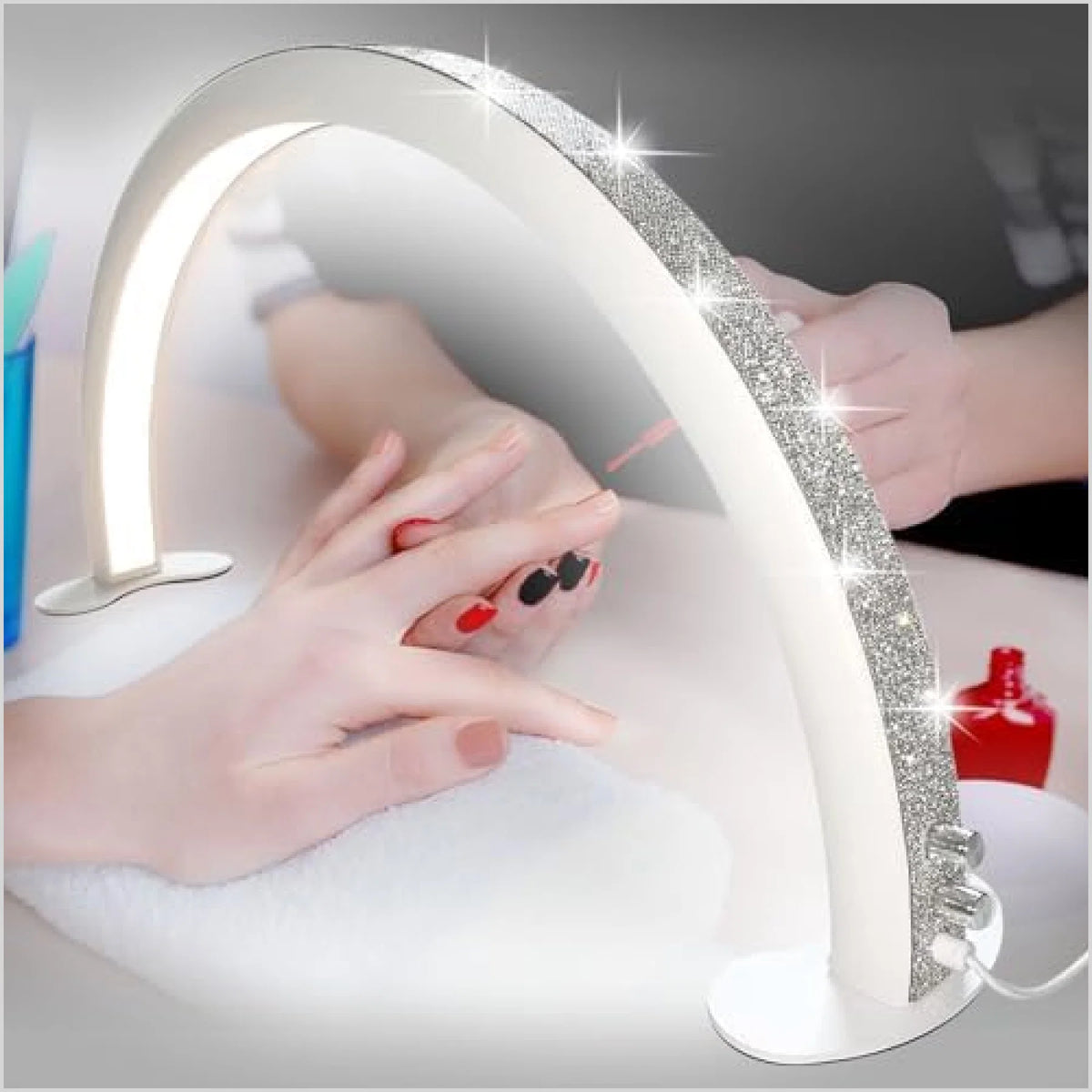 Half Moon Nail Light Table for Salons