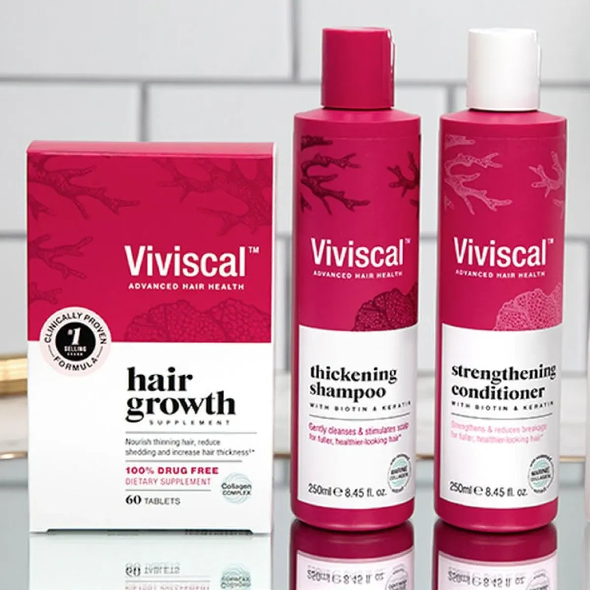 Viviscal Hair Growth Kit – Supplements, Shampoo & Conditioner - Made in USA
